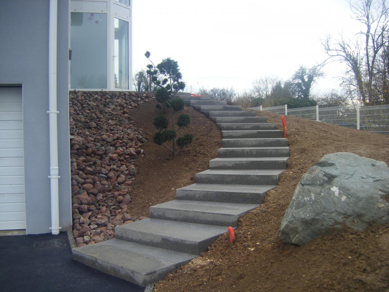 Création d'escalier en béton à La Grave